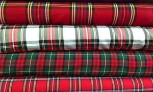 Poly Viscose Tartan Fabric 150cm 59" Wide Half Metre, 1 Metre, 2 Metre  - Picture 1 of 11