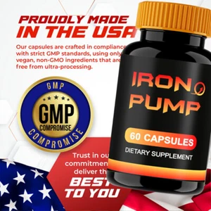 Iron Pump Male Health Pills to Boost Blood Flow and Muscle Functions 60ct - Picture 1 of 11