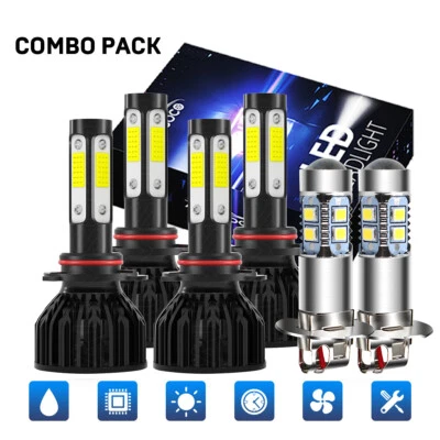 For Volvo 850 1995 1996 1997 LED Headlight High Low Fog Light Bulb Combo Kit 6pc - Image 1 of 4