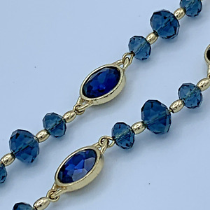 The Limited Gold Tone Blue Crystal Necklace 3-669