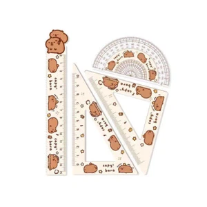 4Pcs Creative Acrylic Capybara Rulers Set Drawing Tools Cute Cartoon Ruler Set - Afbeelding 1 van 10
