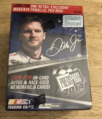 2014 NASCAR Press Pass Racing Exclusive Blaster Box-Magenta Parallel Box Dale Jr - Image 1 of 2