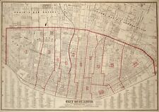 A4 Reprint of American Cities Towns States Map St Louis Missouri