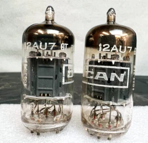 2x Mullard 12AU7 / ECC82 Tubes - Blackburn 1966 - Dynascan Branded Tested Strong - Photo 1/4