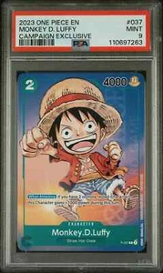 2023 ONE PIECE PROMOS CAMPAIGN EXCLUSIVE CARD # 037 MONKEY D. LUFFY GRADED PSA 9 - Picture 1 of 2