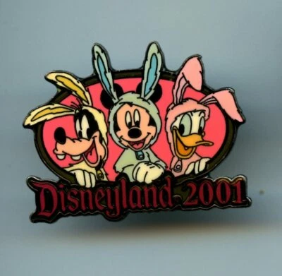 Prendedor prototipo negro Mickey Donald Duck de conejitos de Pascua Goofy Disneyland Disneyland Foto 1 de 2