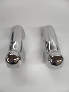 Vintage Sunbeam Alpine Series 1 & 2 Front Bumper Overriders - Rechromed Pair - Picture 1 of 10