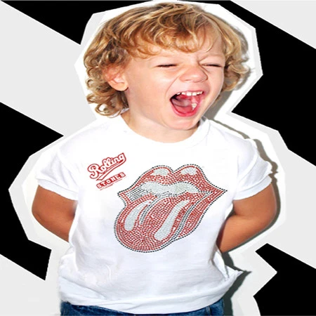 AMPLIFIED KIDS T-Shirt verstärkte Kinder Rolling Stones weiß Diamant Baby