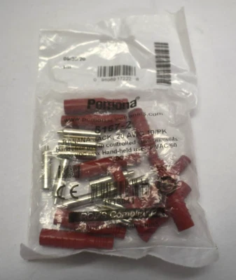 Pomona 5167-2 Banana Jack 20 AWG Flexible Boot Red In-Line Jack 10 Pack - Image 1 of 4