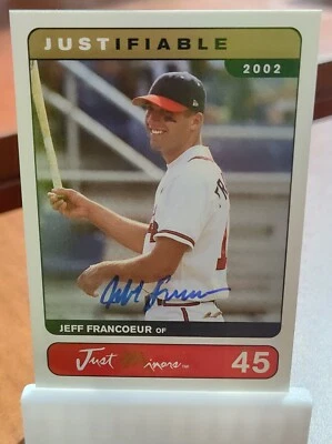 Jeff Francoeur - Auto - 247/500 - 2002 Justifiable Just Minors #45 - Image 1 of 2