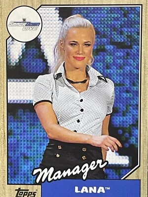 Tarjeta de lucha libre WWE Topps Heritage Lana 2017 #27 tarjeta de gerente WWF AEW MLW Foto 1 de 2