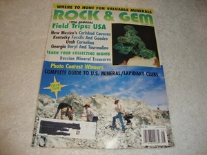 Rock & Gem Magazine August 1996 mineral lapidary clubs - Picture 1 of 2
