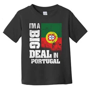 Camiseta I'm A Big Deal In Portugal Divertida Bandera Portuguesa Infantil Niño Pequeño - Imagen 1 de 2