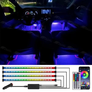 Tiras LED de atmósfera interior de coche para Toyota Camry 72 luces RGB decoración de piso - Imagen 1 de 9