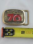 70th ANNIVERSARY COLLECTIBLE BELT BUCKLE from SNAP-ON TOOLS!! SOLID BRASS 