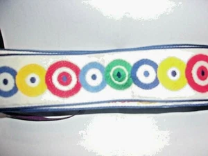 Besticktes Kleid Bordüre Borte Handarbeit Band Creme Mehrfarbig Kreise ca. 9 Yard - Bild 1 von 3