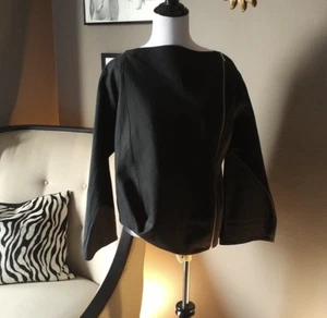 YEOHLEE New York Chaqueta Vaquera Avant Garde Cuadrada Negro Gris Asima Mangas Anchas S-M - Imagen 1 de 10