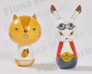 Muñeca Kokeshi de madera de las guerras de verano Kari Kenji y el rey Kazuma tienda emergente conjunto limitado - Imagen 1 de 9