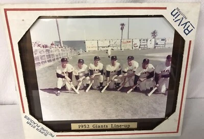 Alineación de béisbol 1952 NY GIANTS @ entrenamiento de primavera foto montada 8x10 Willie Mays Foto 1 de 2