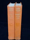 Zane Grey Western Book set of Two 'West of the pecos' 'Raiders of Spanish Peaks'