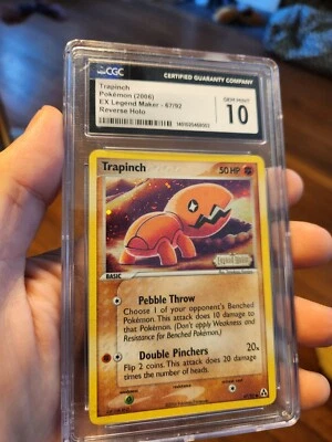 (POP 23) CGC 10 GEM MINT Pokemon EX Legend Maker STAMPED holo Trapinch 67/92 - Image 1 of 4