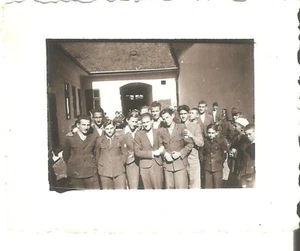 RMIV0350 romania cluj koloszvar men vintage suits social history 1938 RP 4,5x5,5 - Picture 1 of 2