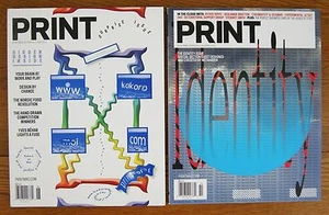 Lot 2 Graphic Design PRINT Magazine June October 2011 Advertising Illustration - Foto 1 di 5