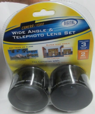 Digital Concepts Camera Video Wide Angle & Telephoto Lens Set KIT-1452R - Image 1 of 4