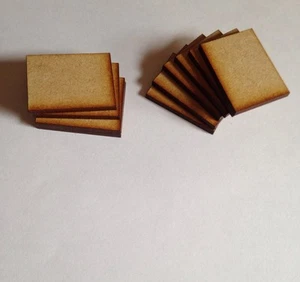 Wooden 10x rectangle Bases 3m Laser Cut mdf 40x 30mm Wargames bolt action - Picture 1 of 1