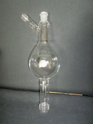 Chemglass Airfree Glass 200mL Schlenk 14/20 Flask w/Threaded Joint, Custom - Image 1 of 4