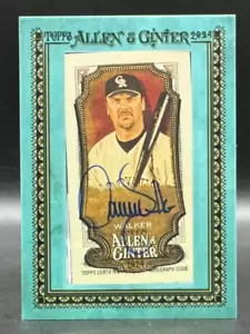 2024 Allen Ginter Larry Walker Auto /50 Framed Mini Autograph Parallel MA-LW - Picture 1 of 2