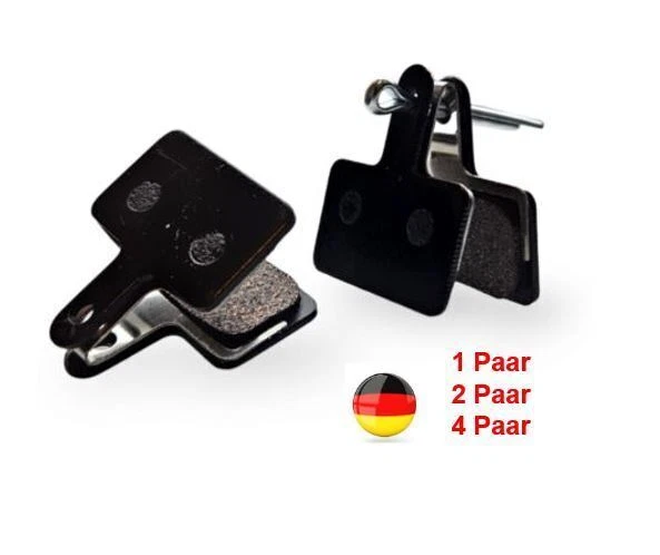 X AUTOHAUX 4 Paar Fahrradbremsbeläge – 40 Mm, Für MTB & Rennrad, Gebogenes Design, Gummiert – Schwarz/silber