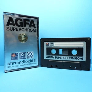 🍒 1x AGFA Superchrom 60+6 * Type 2 * GOLD * Cassette Kassette кассета * 1980 - Bild 1 von 3
