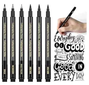 6 Pack APOGO Calligraphy Pens: Brush Pen Set for Beginners - Picture 1 of 5