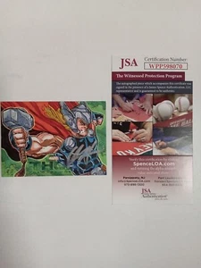 Chris Hemsworth Signed Thor The Dark World Avengers Sketch Card Marvel JSA -# - Picture 1 of 4