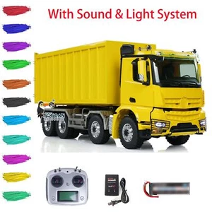 8x8 LESU 1/14 Hydraulic RC Full Dump Truck Roll On/Off Waste Bin Tipper - Picture 1 of 12