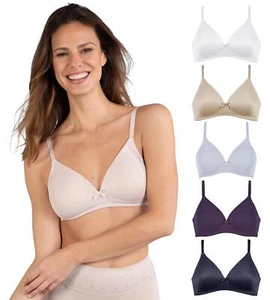 Naturana Wireless Bra Ladies Non Wired Soft Cup T-Shirt Bra Everyday Bras - Picture 1 of 17