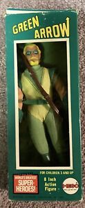 Vintage 1974 Mego Green Arrow Action Figure Complete W Original Box & Insert