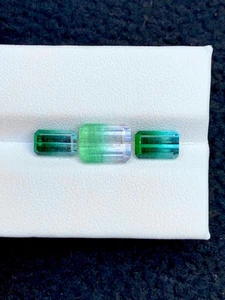 Watermelon Tourmaline Faceted Pair 5.50 ct - Fine Jewelry Stones - Picture 1 of 5