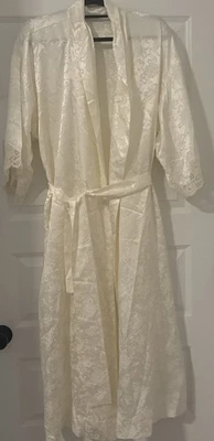 全新无标签复古 Christian Dior 1960 年代至 1980 年代新娘长袍 L 码 — 第 1/4 张图片