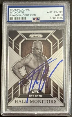 Tarjeta UFC PSA/DNA losa firmada autografiada por Tito Ortiz 2023 Prizm Hall monitores Foto 1 de 2