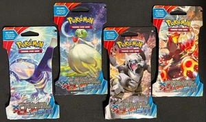 POKEMON XY PRIMAL CLASH BOOSTER SLEEVE PACKS ALL 4 ARTWORK NICE! - Picture 1 of 2