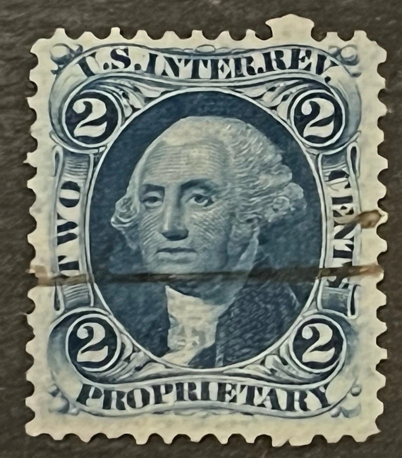 Travelstamps: 1862-71 US Stamps Scott #R13c Revenue Proprietary Used NG - Image 1 of 4