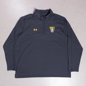 Neu mit Etikett Under Armour Navy Midshipmen 2024 Rivalry 1/4-Reißverschluss Pullover Herren 3XL Meridian - Bild 1 von 10