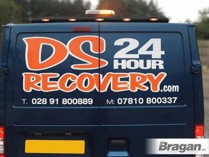 Dachträger hinten + Leuchtfeuer + LEDs für Renault Master 2010 + Van Stahl Oberrohr - SCHWARZ - Bild 1 von 6