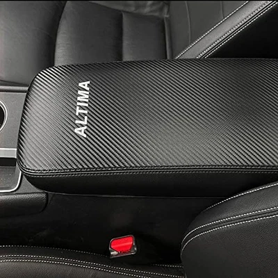 Center Console Armrest Cover for Nissan Altima 2013-2018 Carbon Fiber Style Foto 1 de 4