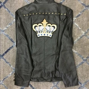 Sheryl Crow Kunstleder Militär Jacke - Krone (Large) - Bild 1 von 4