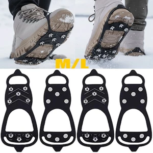 8 denti in acciaio anti skd pinza punta ramponi arrampicata copriscarpe antiscivolo US - Foto 1 di 16