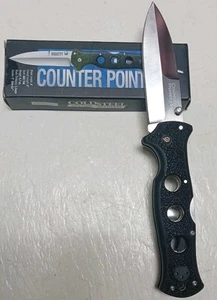 Cold Steel 10AB Counter Point 1 Folder 4" AUS-10A Spear Pt Blade Griv-Ex Handle  - Picture 1 of 18