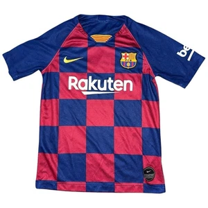 Nike Youth Size M Blue Red Barcelona Home 2019/2020 Soccer Shirt Jersey - Picture 1 of 3